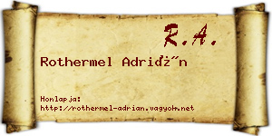 Rothermel Adrián névjegykártya